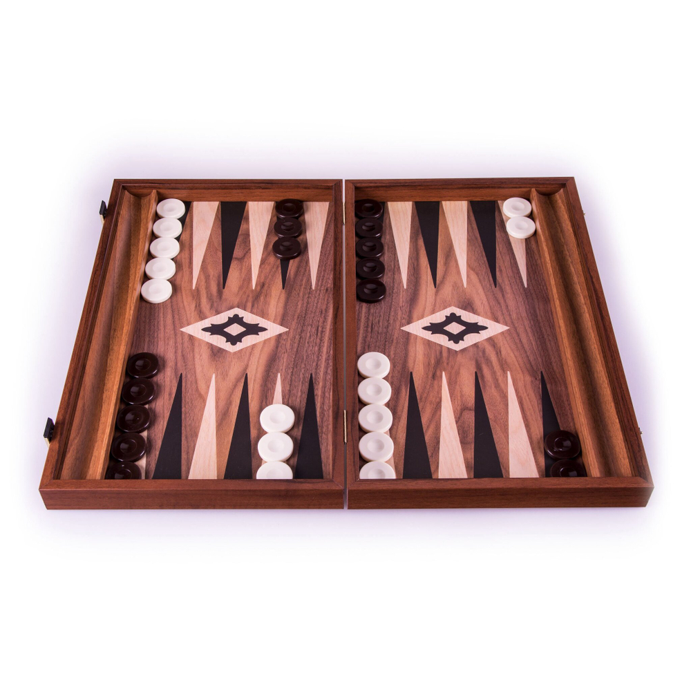 Нарды с боковыми стойками 48x30см Manopoulos Backgammon bxl1kk