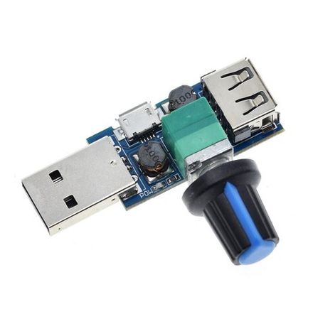 Бесступенчатый регулятор скорости вентилятора 4-12В с micro USB