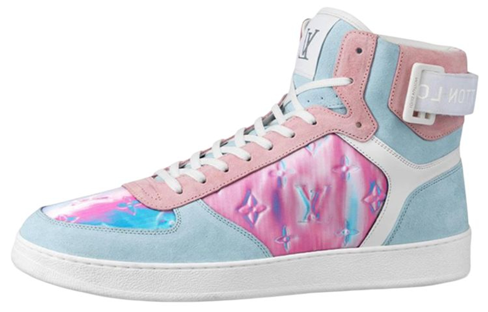 LOUIS VUITTON Rivoli Ankle Sneakers "Blue Pink"