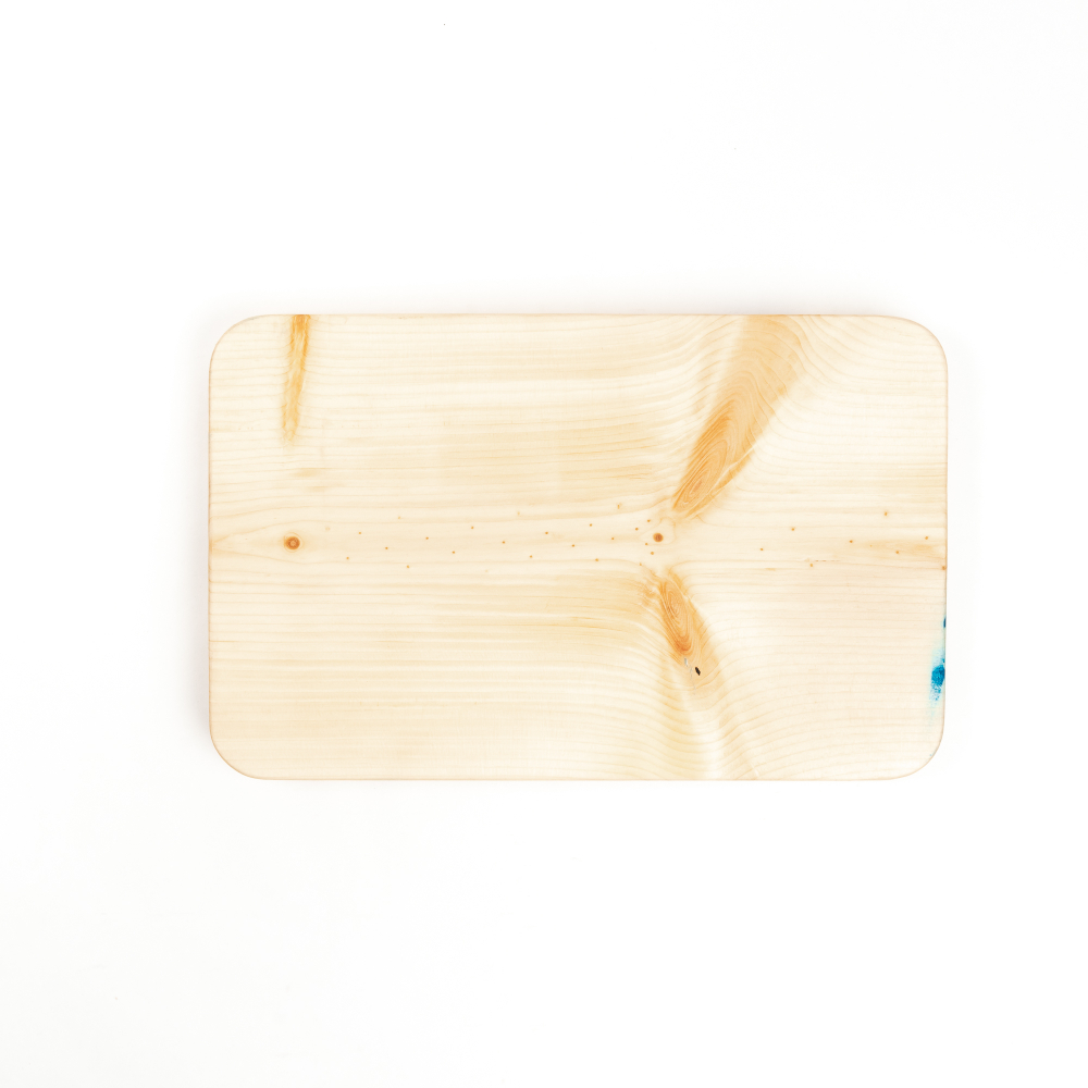 Деревянный прямоугольный сервировочный поднос Art of Siberia для подачи с эпоксидной смолой. WS17