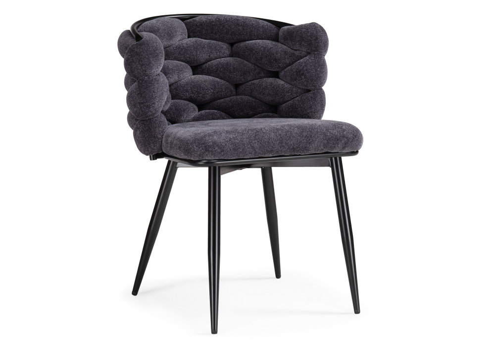 Стул на металлокаркасе Woodville на металлокаркасе Rendi gray-blue, black, ножки черные