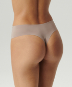 Трусы женские бесшовные бразильана Atlantic, нейлон/эластан, розовые, LS-002