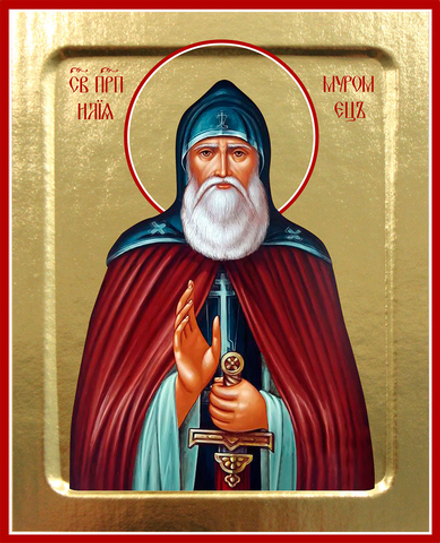 Икона Илии Муромца, преподобного на дереве: 125 х 160 (Синопсисъ)