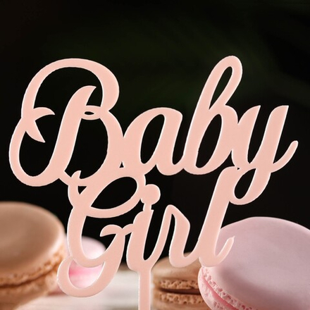Топпер "Baby girl", светло-розовый