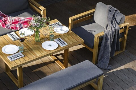 Скамья из акации Joygarden BOOKA, темно-серый