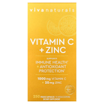 Viva Naturals, Витамин C + цинк, 250 растительных капсул