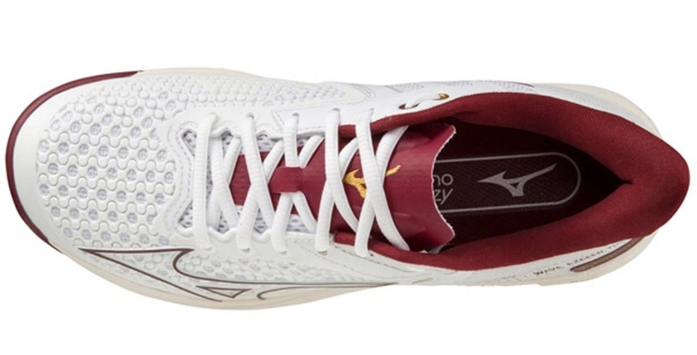 Женские Кроссовки теннисные Mizuno Wave Exceed Tour 5 AC - white/cabernet/papyrus