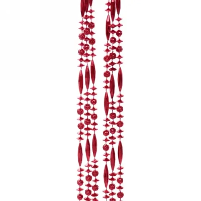 Бусы на ёлку 2м «Бриллианты», Красный