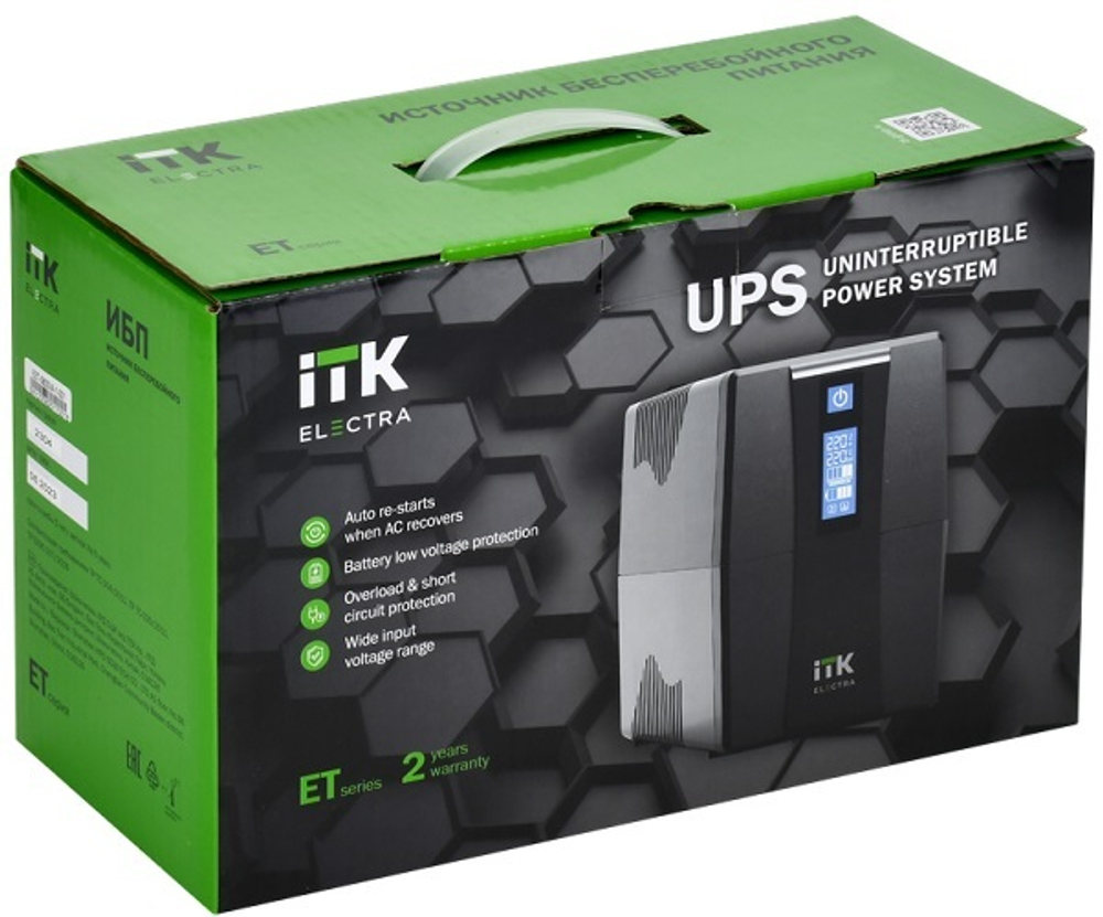 Источник бесперебойного питания  ITK EET-0800VA-1-001-S