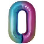 Шар фольгированный Цифра 0 101 см (Ассорти)