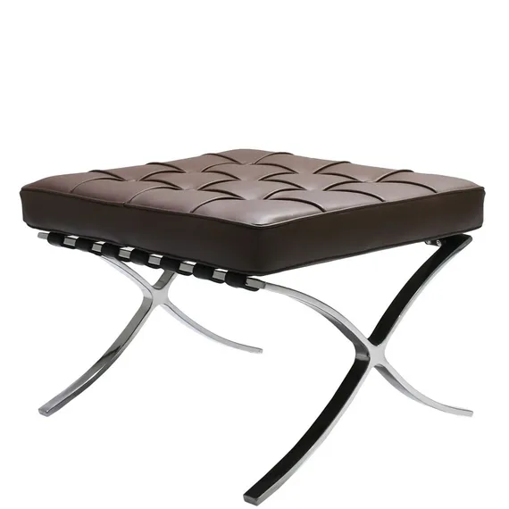 Оттоманка Barcelona коричневая кожа | Купить в Hallberg.ru