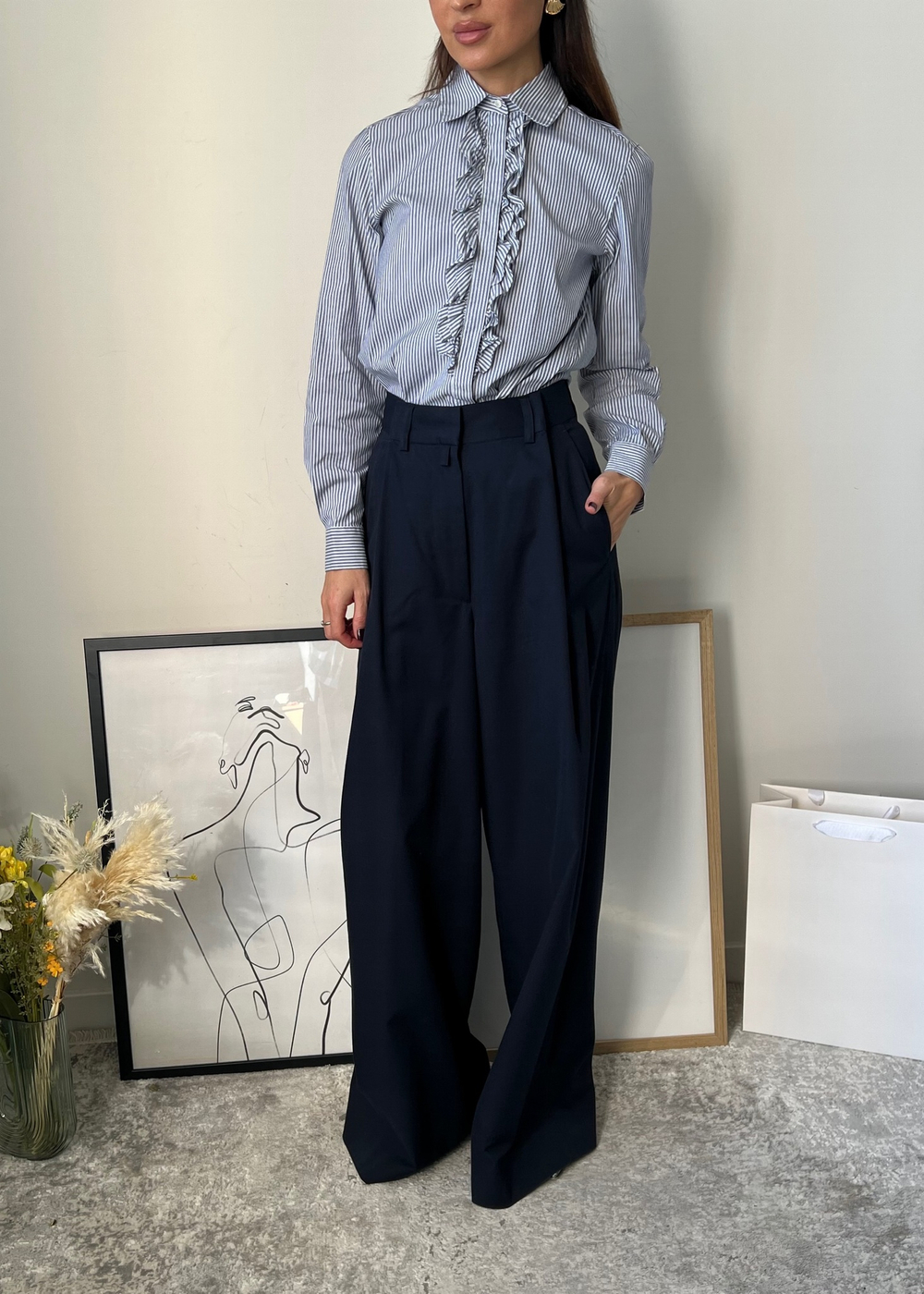 Хлопковая рубашка Max Mara, S