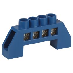 Шина ЭРА NO-224-121 N ноль в изоляторе ШНИ-6х9-4-Д-синий | Шины N, PE, PEN