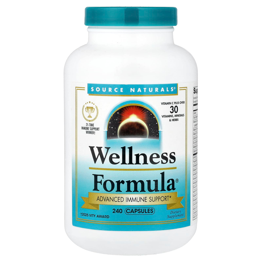 Source Naturals, Wellness Formula®, улучшенная поддержка иммунитета, 240 капсул
