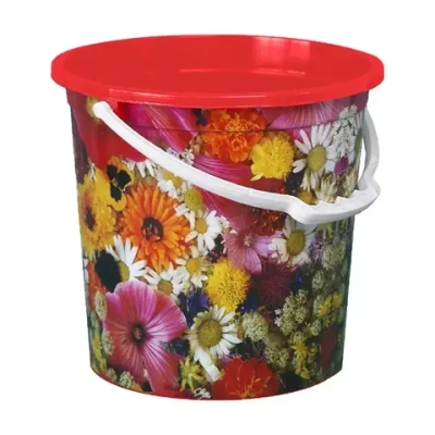 Ведро с аппликацией 12л (Красный) (комплект 10 шт)