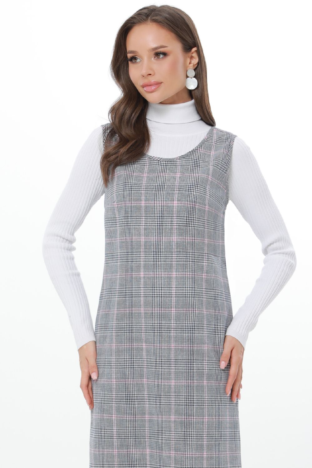 Сарафан повседневный в клетку DStrend (Акция)