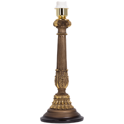 Настольная лампа Колонна Испанская Бронза Тюссо Игуана Шоколад