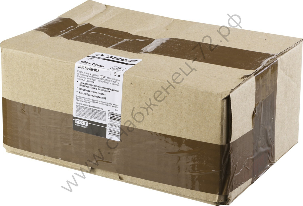 ЗУБР DIN 7985 M6 x 12 мм, кл. пр. 4.8, винт с полусферической головкой, цинк, 5 кг (303150-06-012)