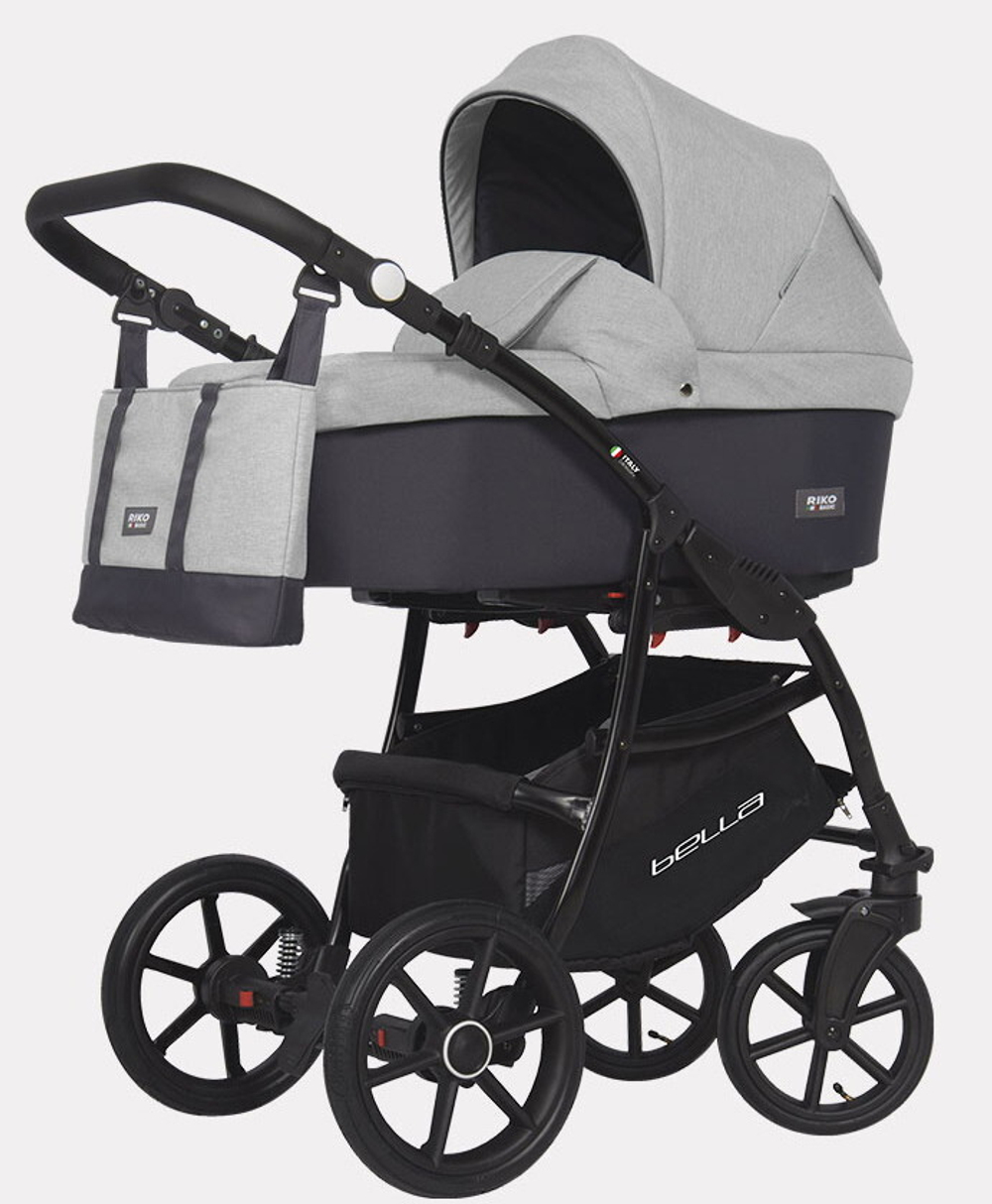 Детская коляска Riko Basic Bella 2 в 1 01 серый-графит