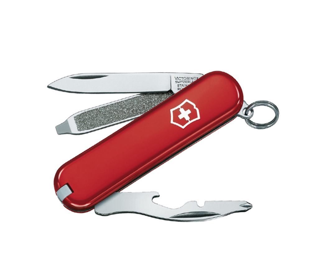 Нож-брелок Victorinox Classic Rally, 58 мм, 9 функций, красный