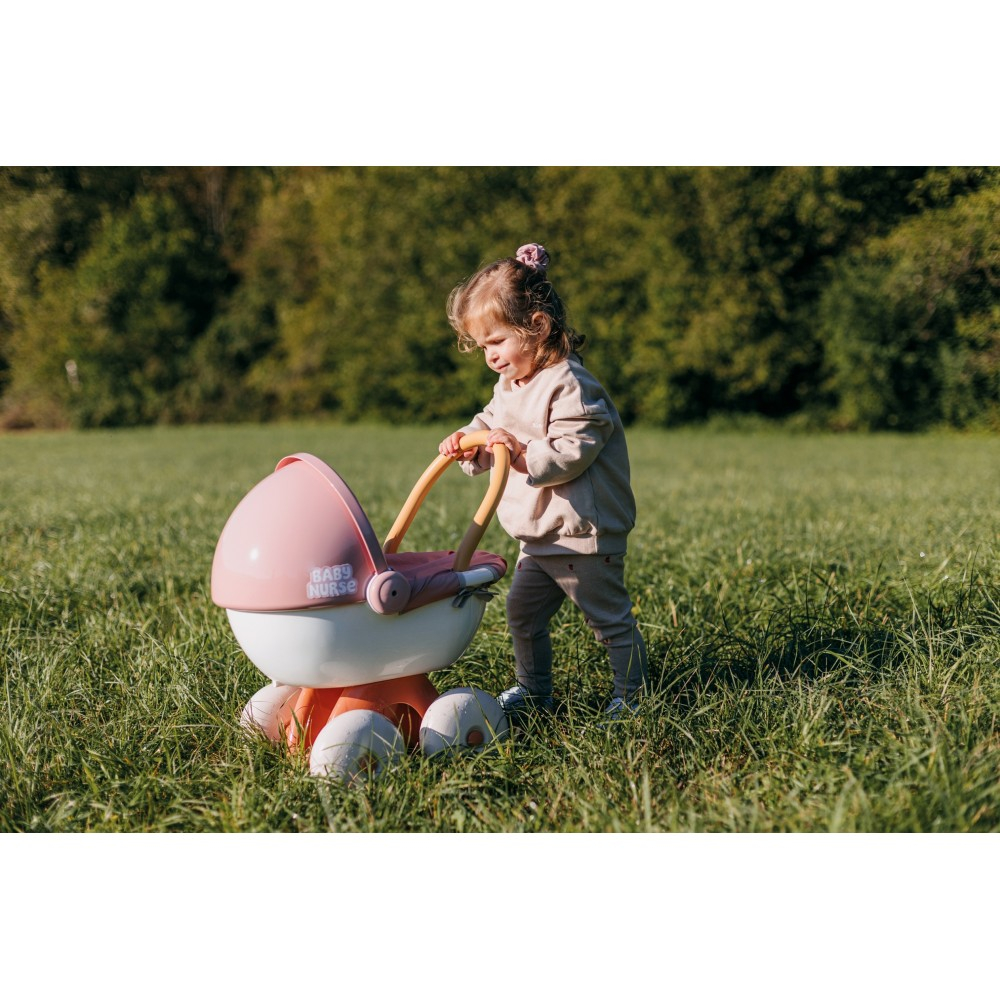Smoby Baby Nurse - Глубокая коляска с пластиковым козырьком для куклы 42 см 220395