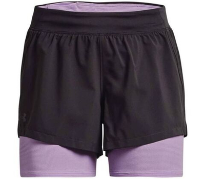 Женские Шорты теннисные Under Armour IsoChill Run 2in1 Short M - jet gray/octane