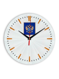 Настенные часы "герб Росрыболовства 02 43" Декор для дома, подарок