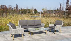 "Прованс" диван из искусственного ротанга трехместный, цвет бежевый