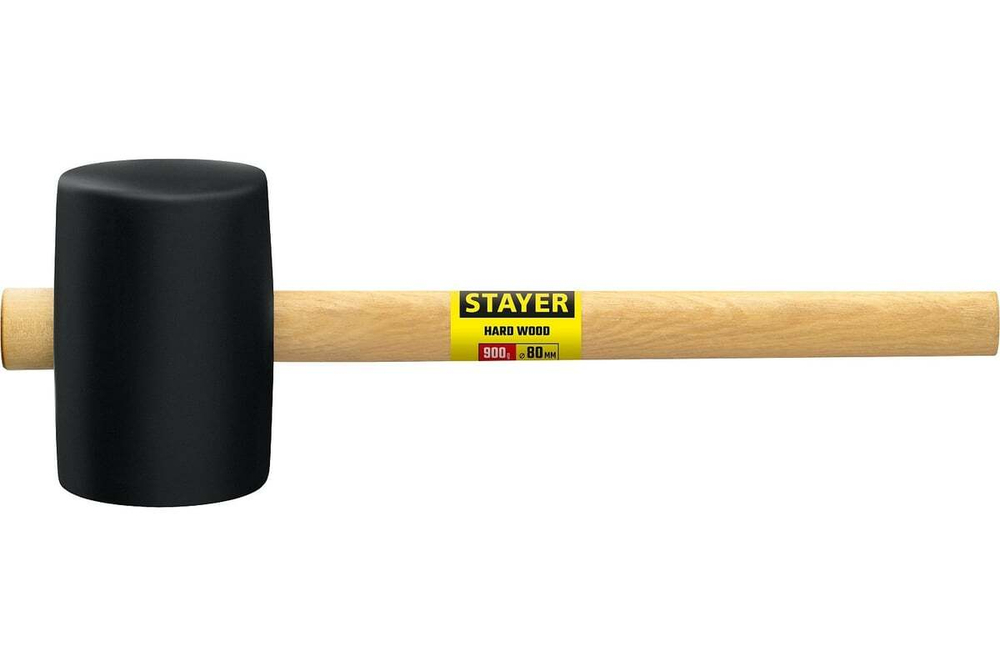Чёрная резиновая киянка STAYER 900 г 20505-90