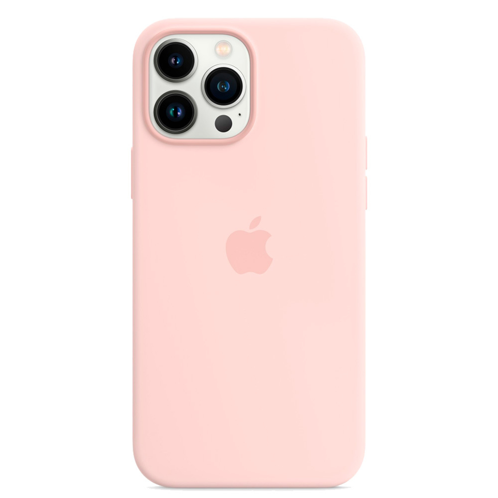 Силиконовый чехол с поддержкой MagSafe Apple Silicone Case для iPhone 13 Pro, Chalk Pink (Розовый мел)