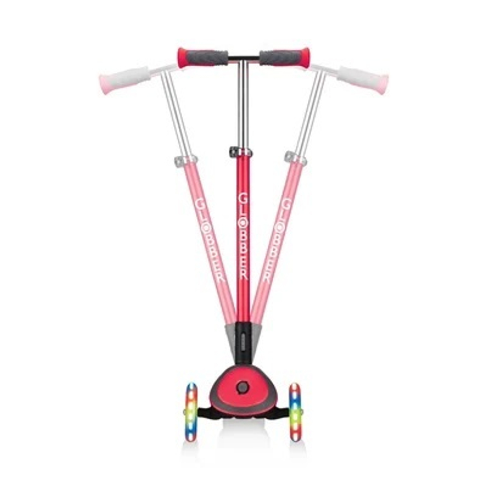 Самокат Globber Elite Deluxe Lights красный