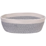 Корзинка плетёная интерьерная «ЭЛИНГАРТ», цвет серый/белый, 33*28*12см, (лейбл селфи)