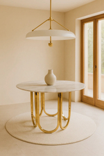 Стол обеденный Ist Casa Лори, 122х122х76 см, перламутровый мрамор