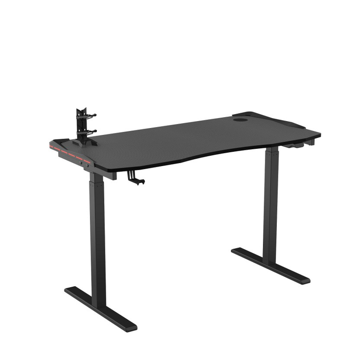Стол для компьютера (для геймеров) с электроприводом и RGB-подсветкой FoxGear FG-IE-47B (ширина 120 см)