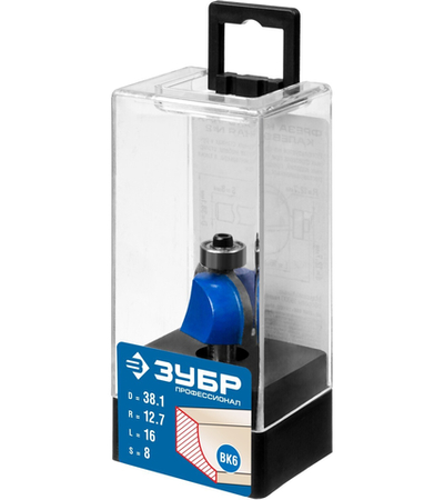 ЗУБР 38.1 x 16 мм, радиус 12.7 мм, фреза кромочная калевочная №2, Профессионал (28702-38.1)