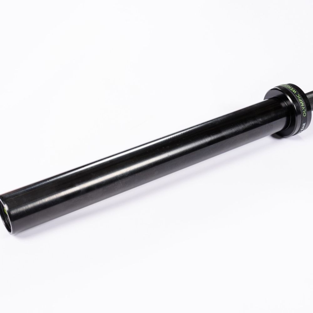 Гриф для штанги олимпийский 2200 мм (черный, до 500 кг, замки-пружины) D50 мм PROFI-FIT
