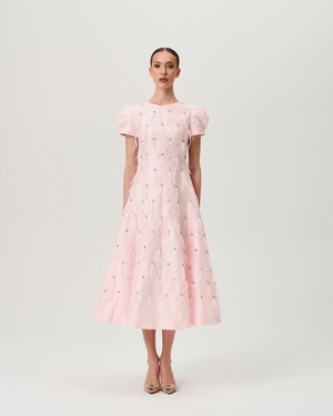 Платье Pavlova (Павлова) ШШ, с выш., c рук., розовое