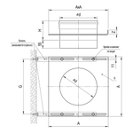 Площадка монтажная одностенная (439/0,8 мм) Ф140 (Ferrum)