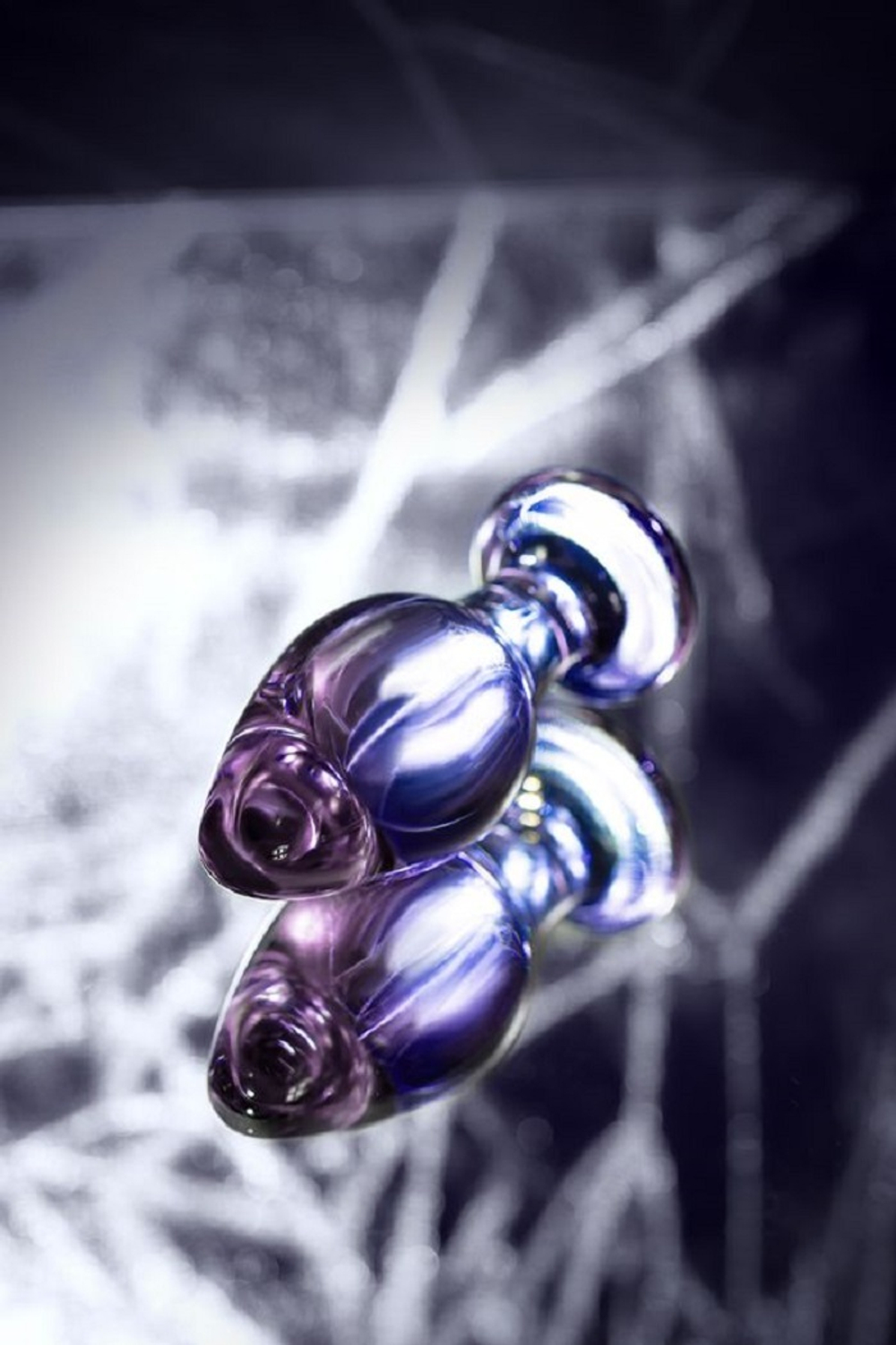 Анальная втулка стеклянная розовая 10 см