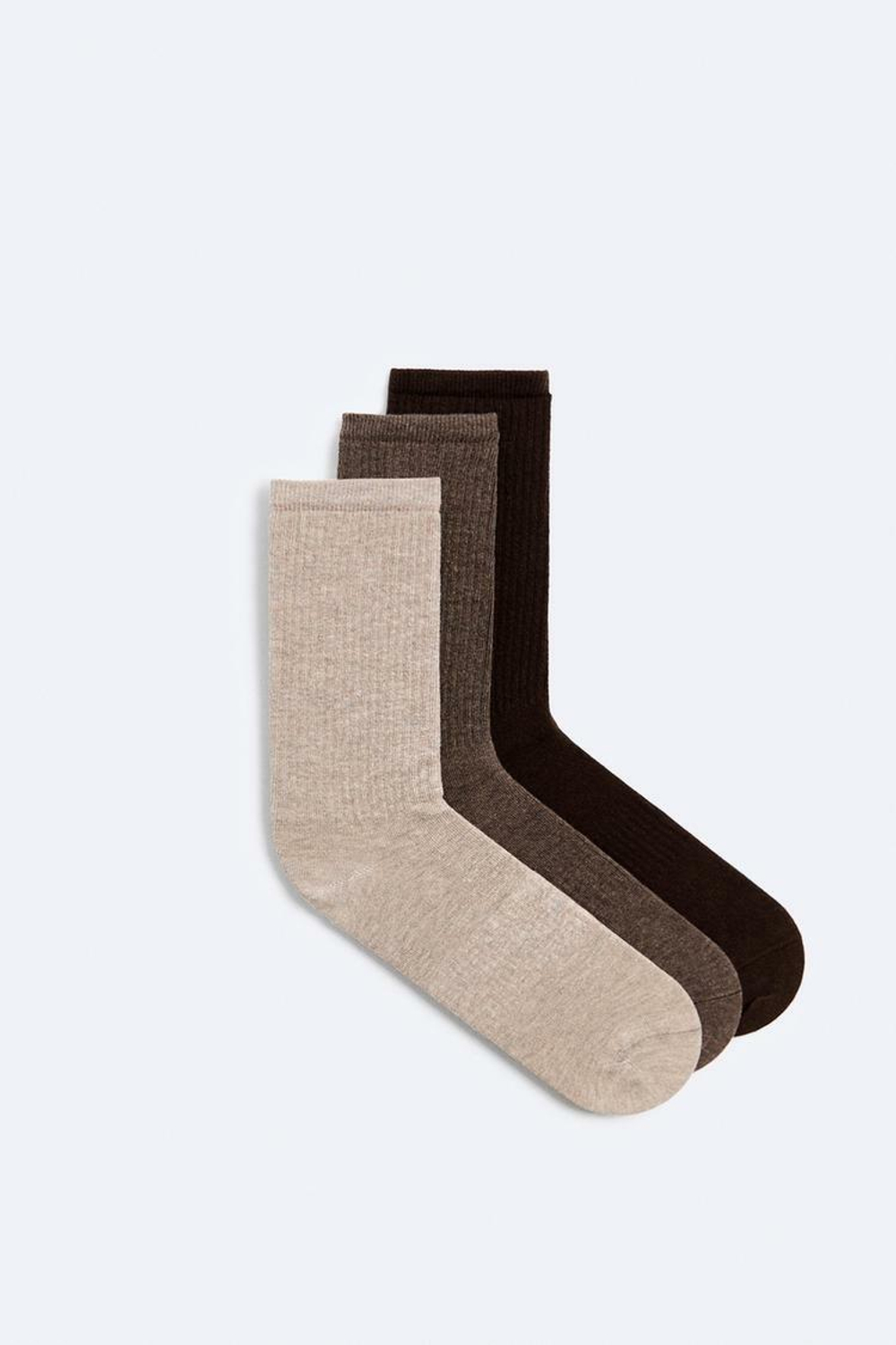 ZARA УПАКОВКА ИЗ 3 НОСКОВ В РУБЧИК, РАЗНОЦВЕТНЫЙ