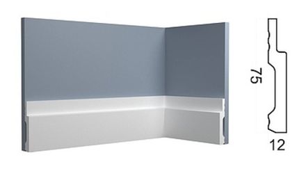 Молдинг Контур под покраску, 75x12 мм
