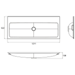 Раковина Emco Vanity units 9577 114 21 накладная 120 см, цвет белый