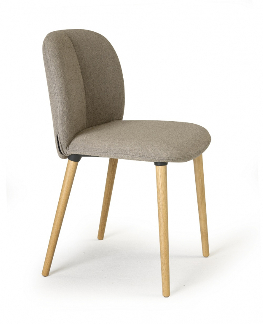 Стул с обивкой Scab Design Natural Mentha Pop, натуральный дуб, тортора