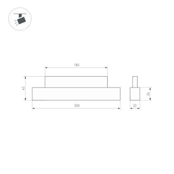 Трековый светодиодный светильник Arlight Mag-Orient-Flat-L350-12W Day4000 049590