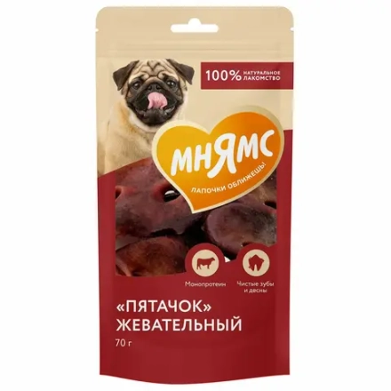 МНЯМС Лакомство для собак "Пятачок" жевательный 0,07 кг