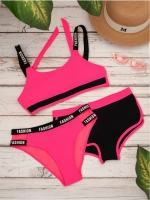 Раздельный спортивный купальник плавками и шортиками