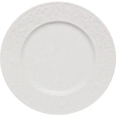 Тарелка керамическая обеденная «Perfetto» 27см фактурный узор, белая