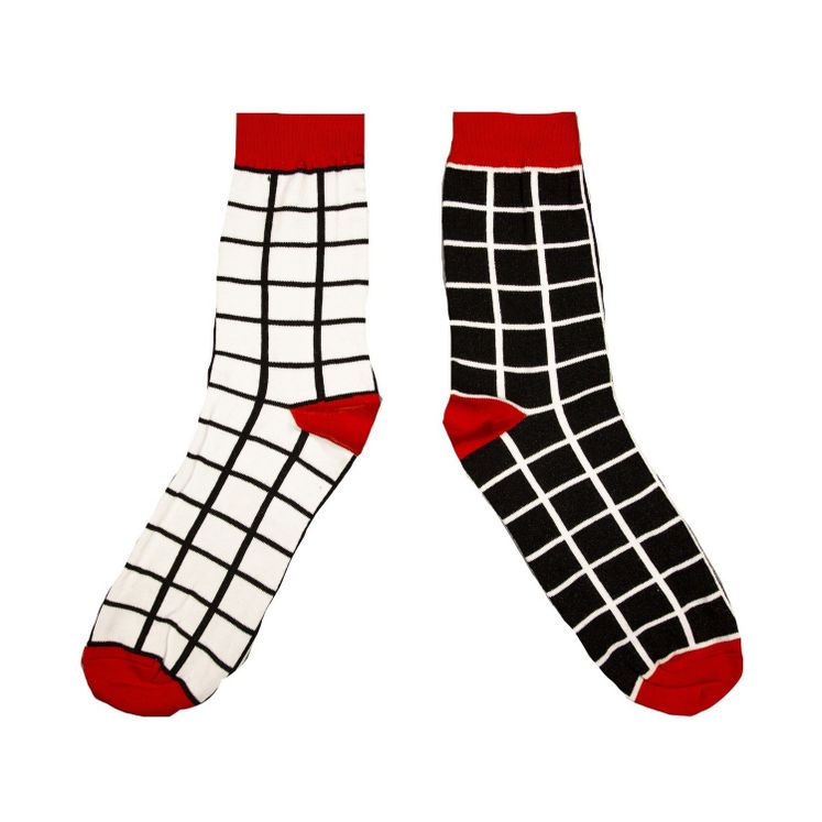 Носки BOOMERANGS Клетка, черный/белый