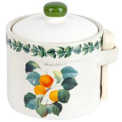 Банка для сыпучих продуктов + ложка" " 11,5х9,5х11,5см v=450мл (керамика)(подарочная уп.)