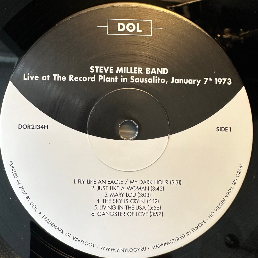 Steve Miller Band - Live At The Record Plant In Sausalito January 7th 1973 (Европа 2017г.)
